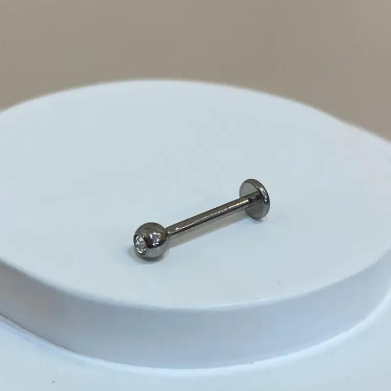 PIERCING BOLINHA HASTE 10MM TITANIO LABRETE
