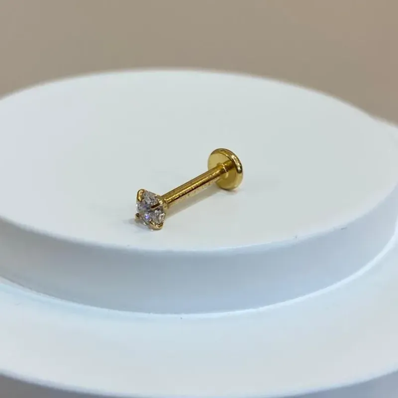 PIERCING PONTO DE LUZ ROSCA FRONTAL G