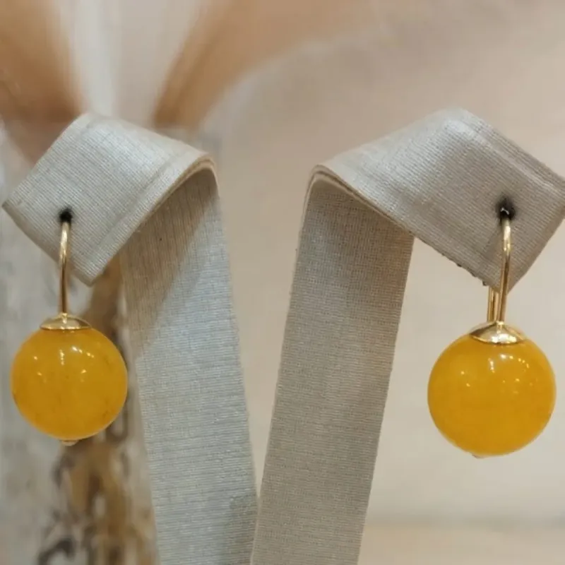 BRINCO GANCHO AMARELO 14MM