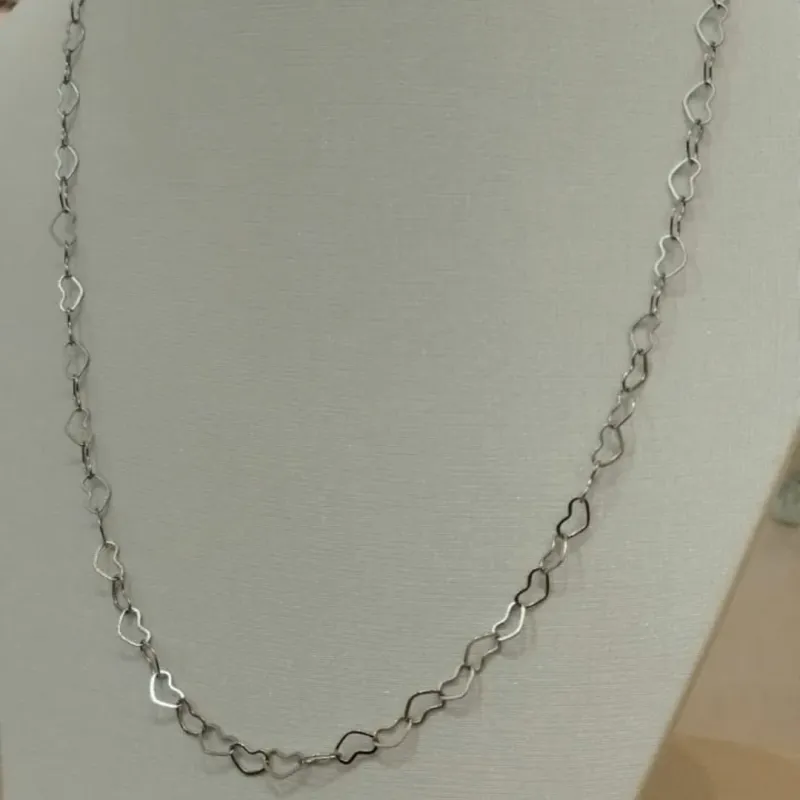 CHOKER AÇO ELO CORAÇÃO 45CM+5CM EXTENSOR