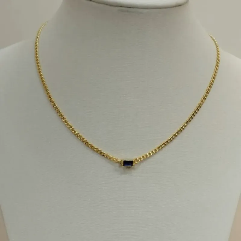 CHOKER GRUMET SAFIRA TROPICAL