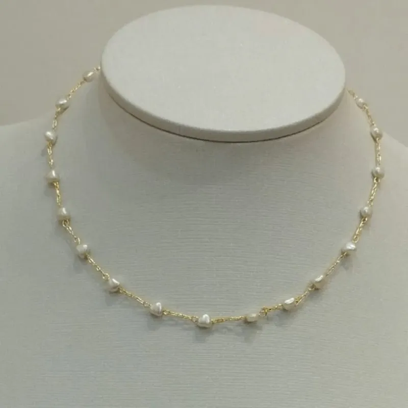 CHOKER PÉROLAS CORAÇÕES