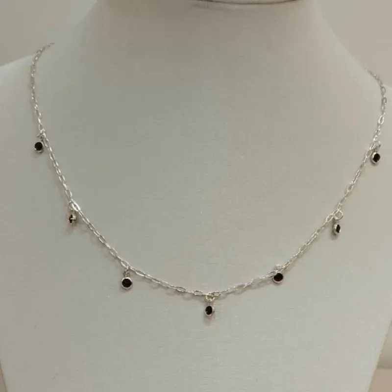 CHOKER PRATA ÔNIX