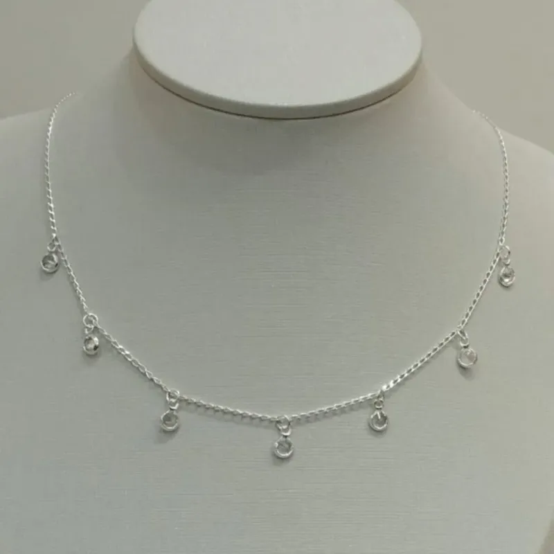 CHOKER PRATA ZIRCÔNIAS