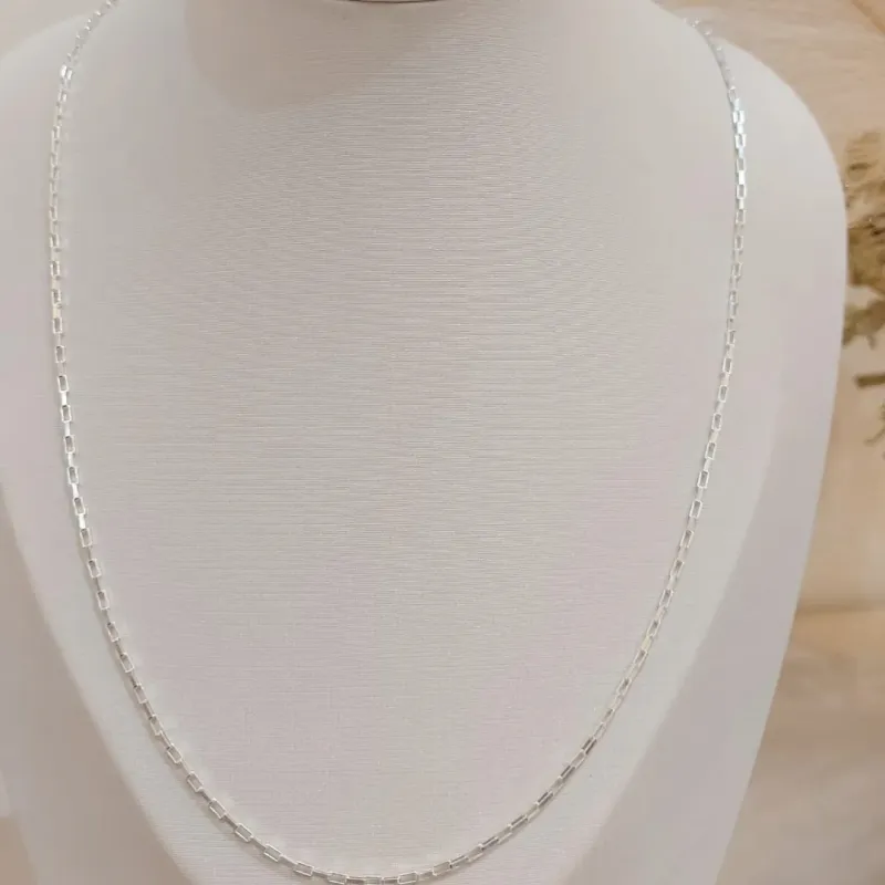 CORRENTE PRATA CARTIER FINA 70CM