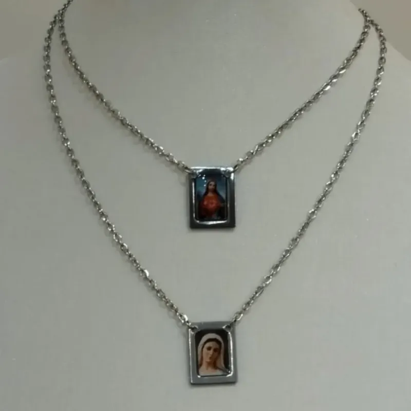 ESCAPULÁRIO AÇO NOSSA SENHORA RAINHA DA PAZ