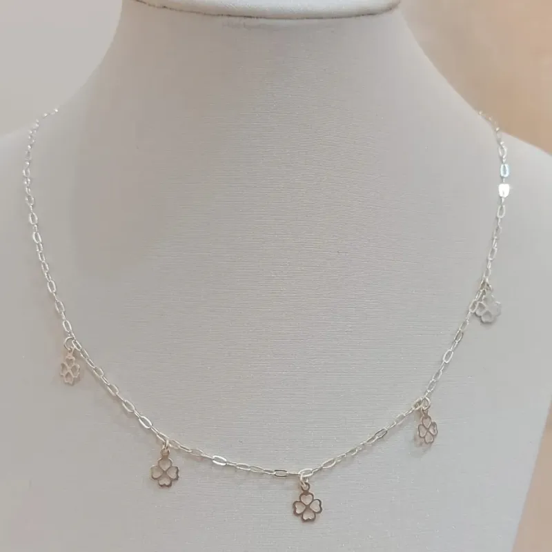 CHOKER PRATA TREVOS