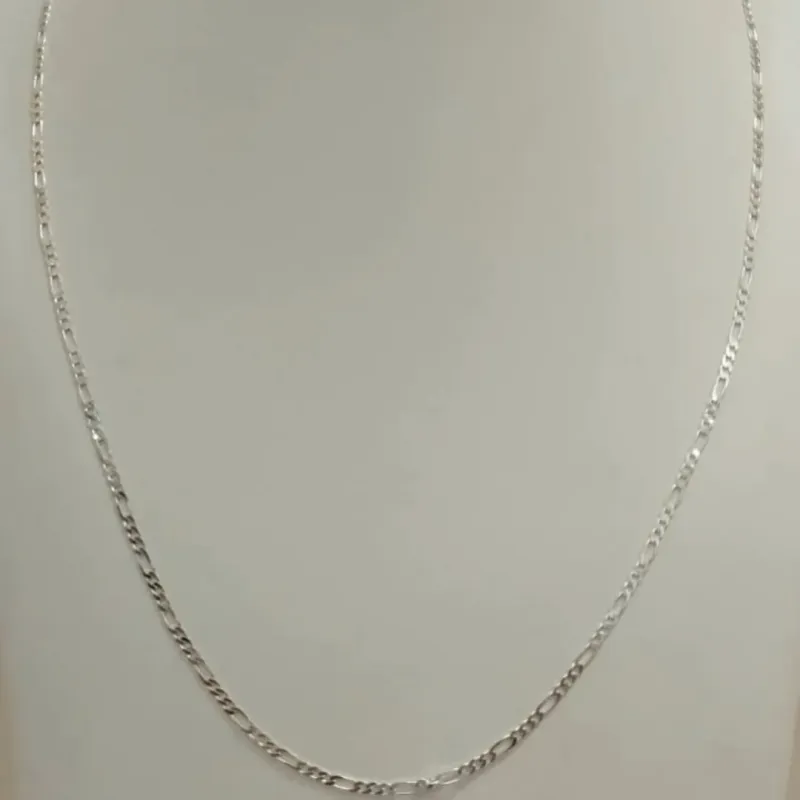 CORRENTE PRATA 3EM1 MASCULINA FINA 60CM
