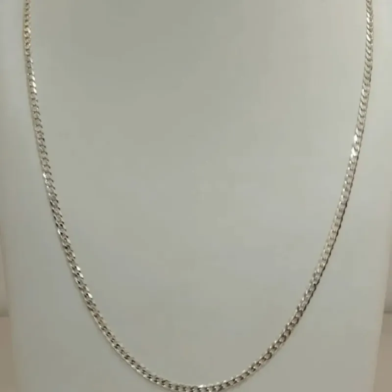 CORRENTE PRATA GRUMET MASCULINA 60CM