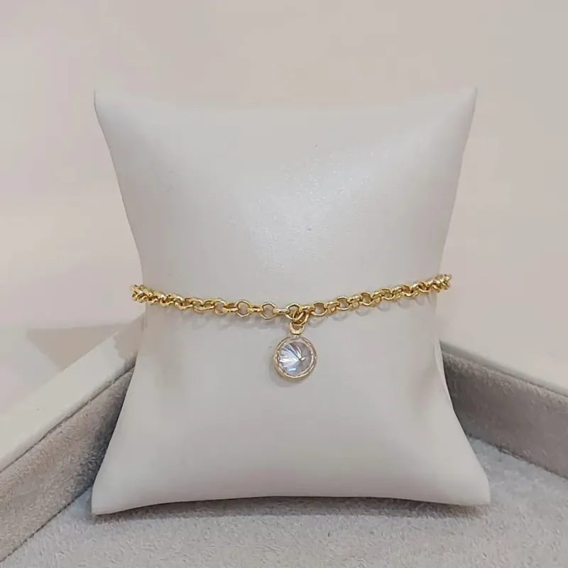 PULSEIRA ELO PORTUGUÊS C/ZIRCÔNIA