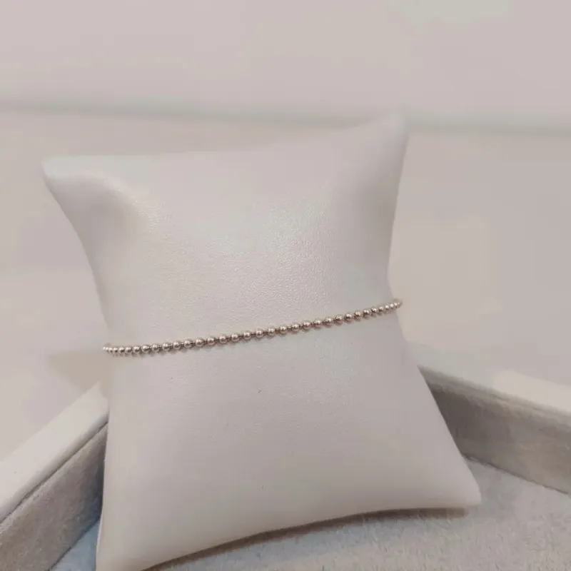 PULSEIRA PRATA BOLINHAS DELICADAS