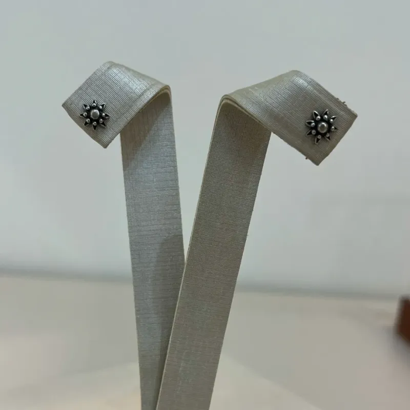 BRINCO PRATA FLOR DE PONTAS