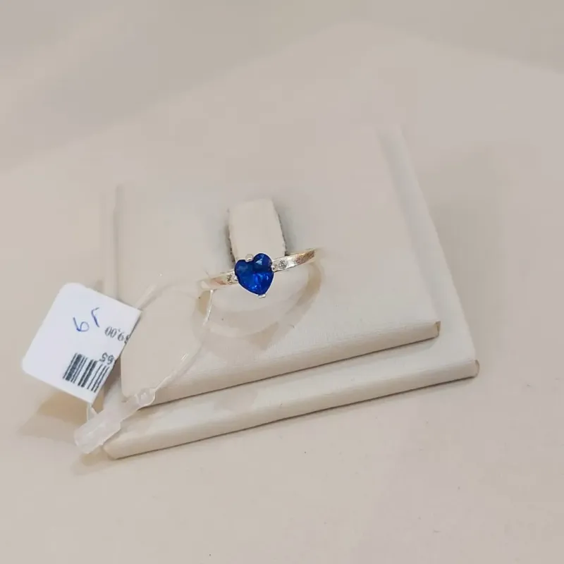 ANEL PRATA YOU & ME AZUL TAMANHO 19