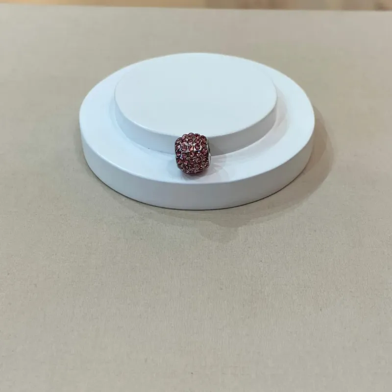 BERLOQUE AÇO SEPARADOR CRAVEJADO ROSA