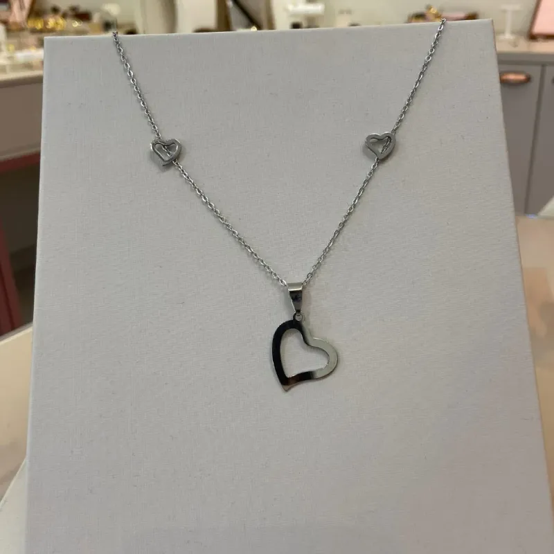 CONJUNTO AÇO CORAÇÃO LISO 45CM