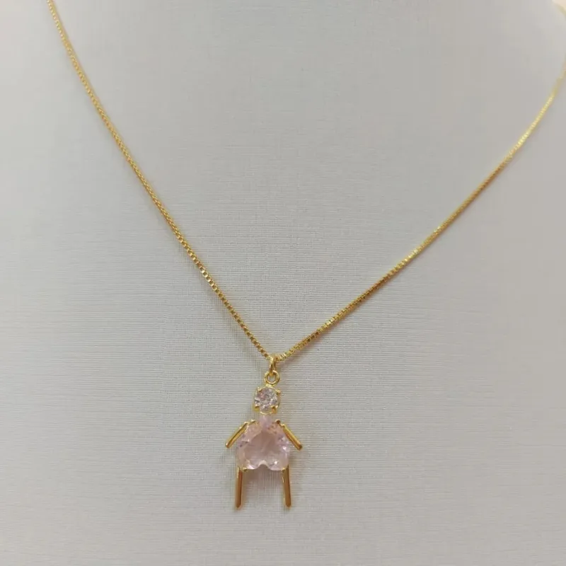 PINGENTE FILHA PALITO ROSA