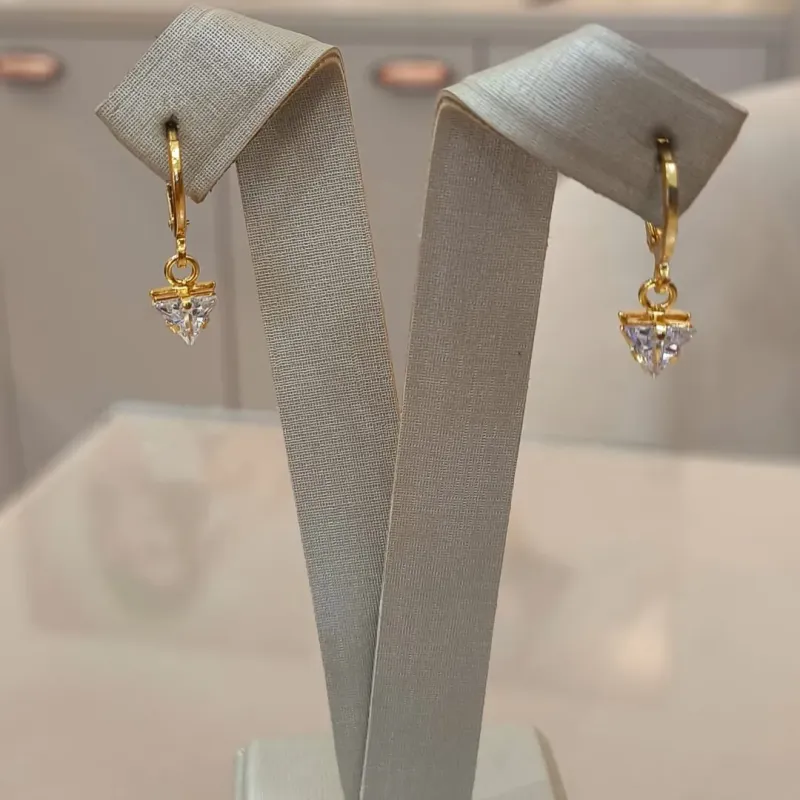 ARGOLA PINGENTE ZIRCONIA CRISTAL