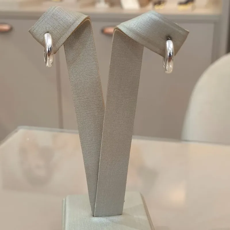 ARGOLA PRATA LISA MEDIA