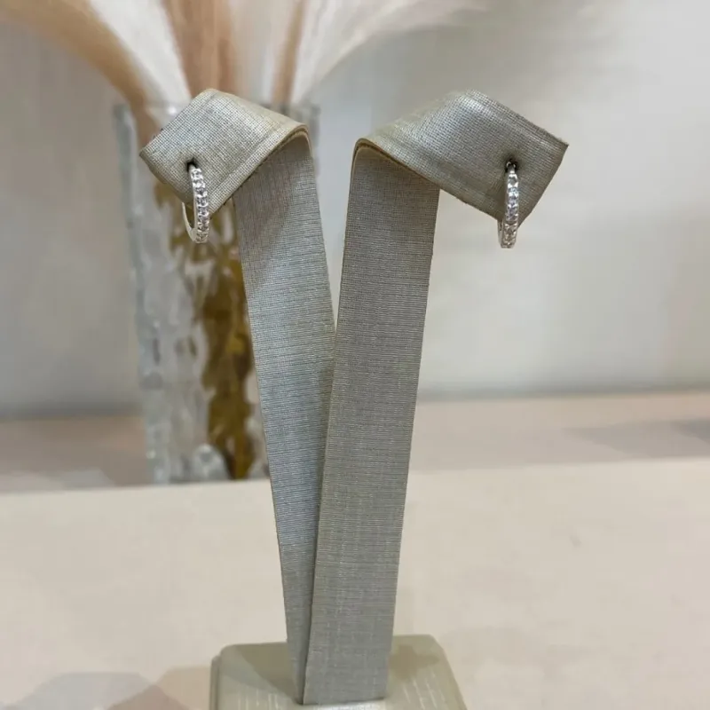 ARGOLA PRATA CRAVEJADA M