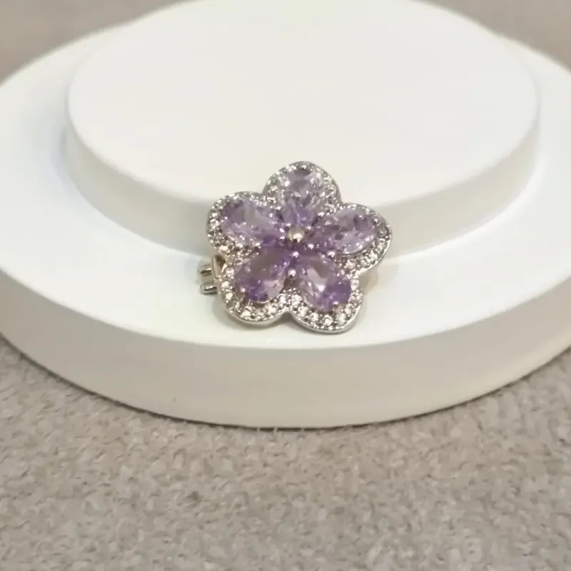 PINGENTE PARA PULSEIRA FLOR LAVANDA/LILÁS