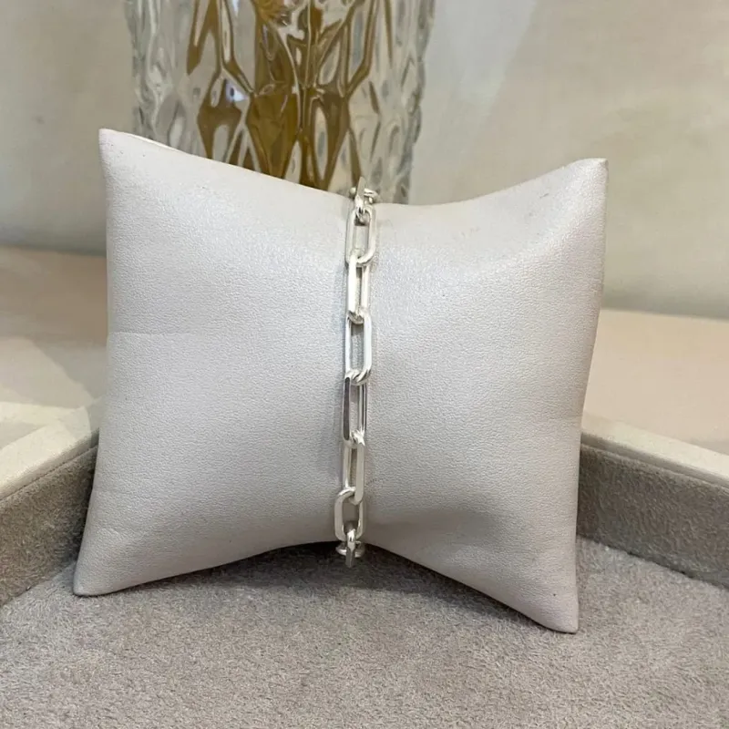 PULSEIRA PRATA CARTIER ELOS GRANDES