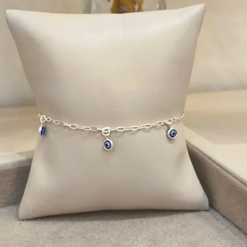 PULSEIRA PRATA OLHO GREGO P