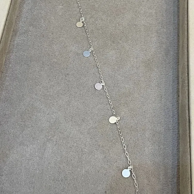 TORNOZELEIRA PRATA MEDALHAS