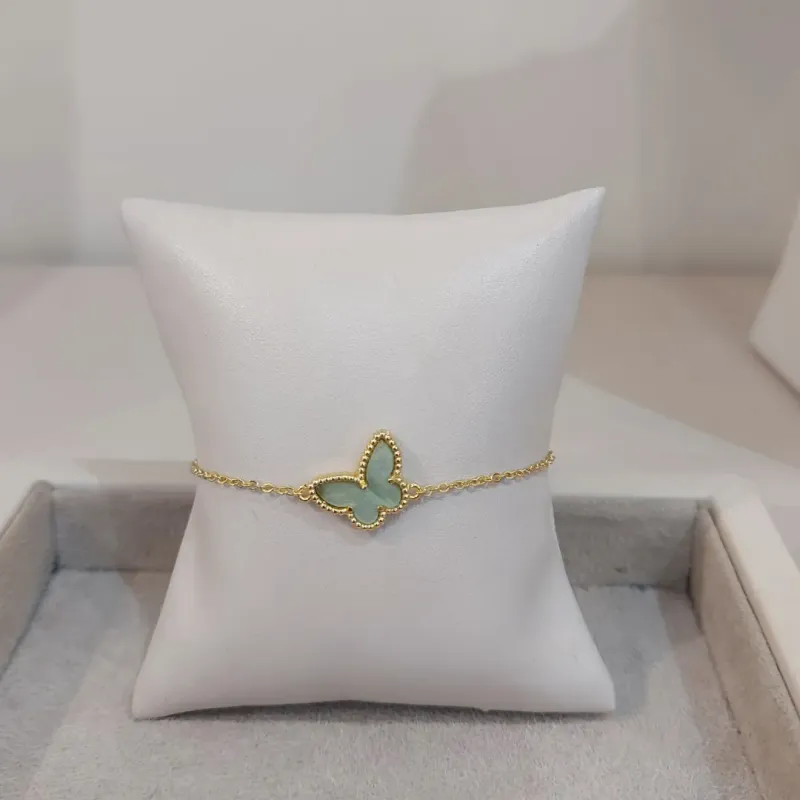 PULSEIRA BORBOLETA MADREPÉROLA VERDE