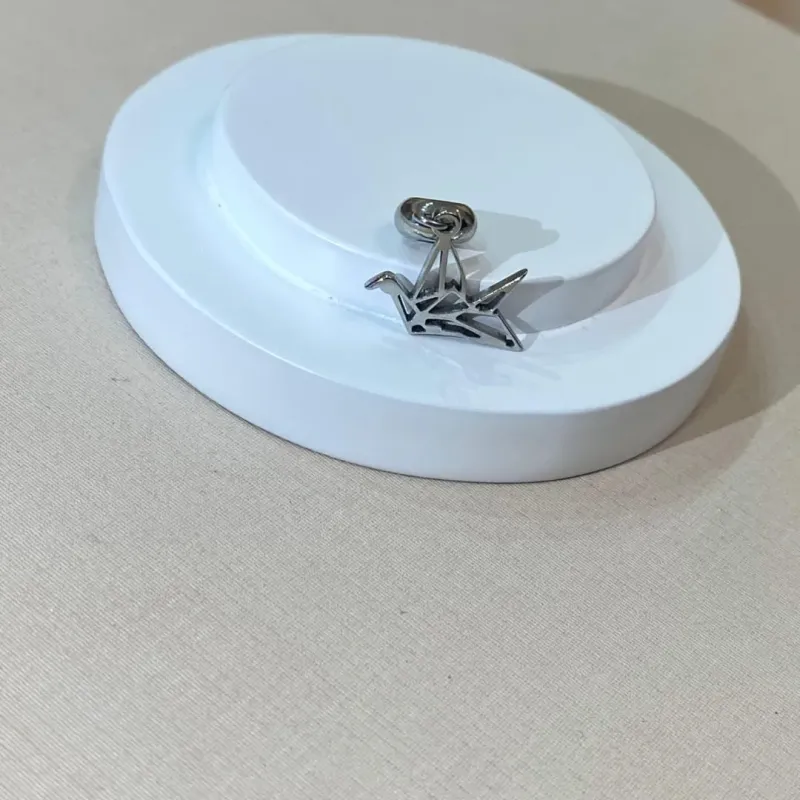 BERLOQUE AÇO PASSARO ORIGAMI