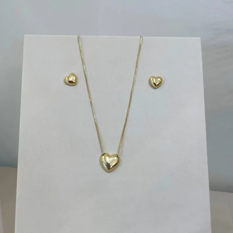 CONJUNTO CORAÇÃO ABAULADO DELICADO