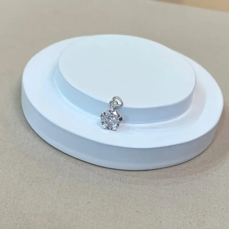 PINGENTE PRATA PONTO DE LUZ CRISTAL