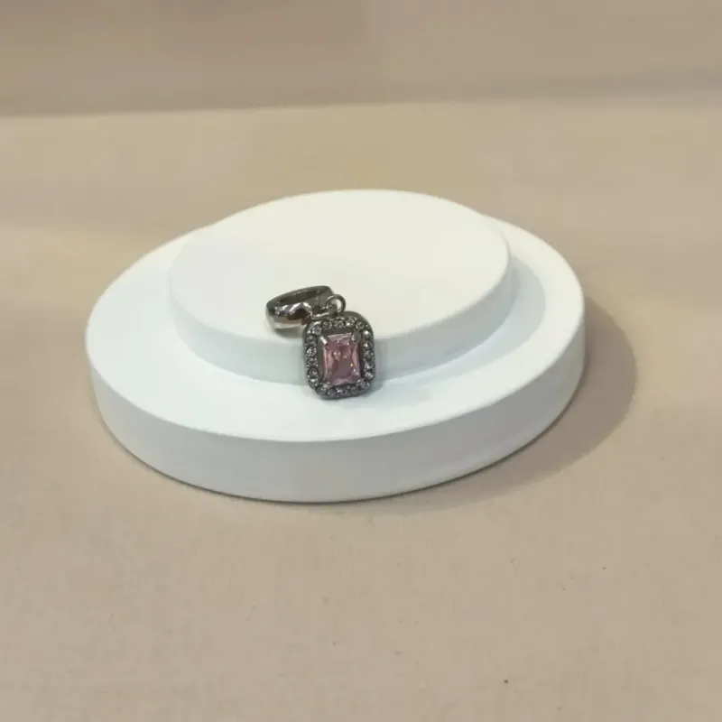 BERLOQUE AÇO RETÂNGULO ROSA