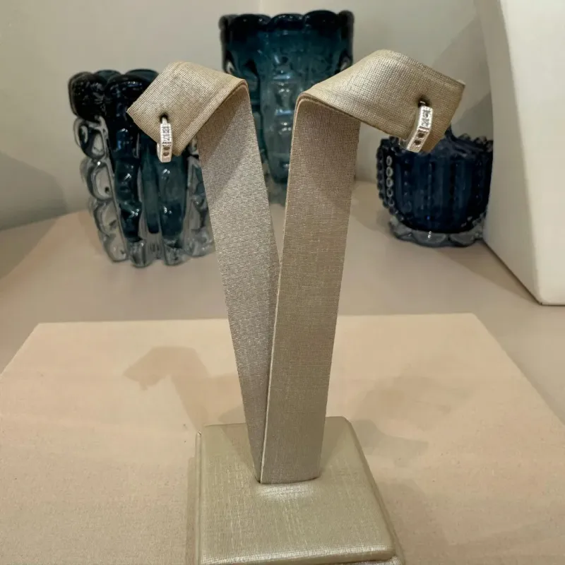 ARGOLA PRATA HEXÁGONO CRAVEJADA P