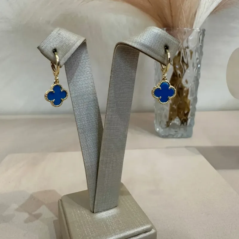 ARGOLA CLICK TREVO VAN CLEEF AZUL