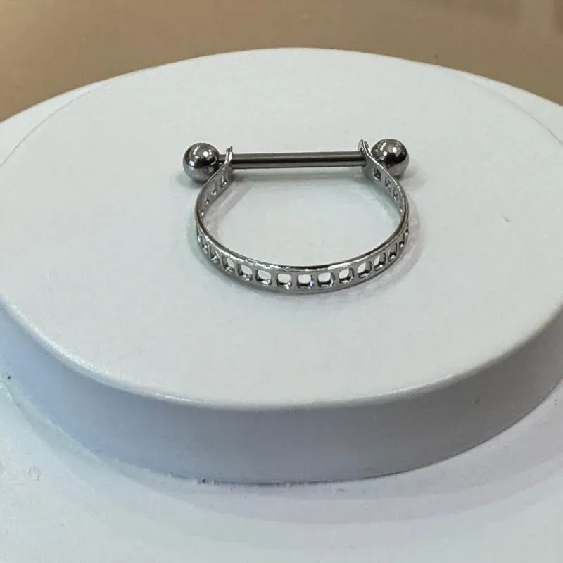 PIERCING AÇO CONCH HASTE RETA VAZADO