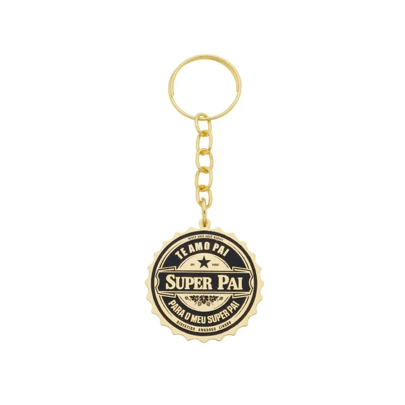 CHAVEIRO SUPER PAI BANHO DE OURO