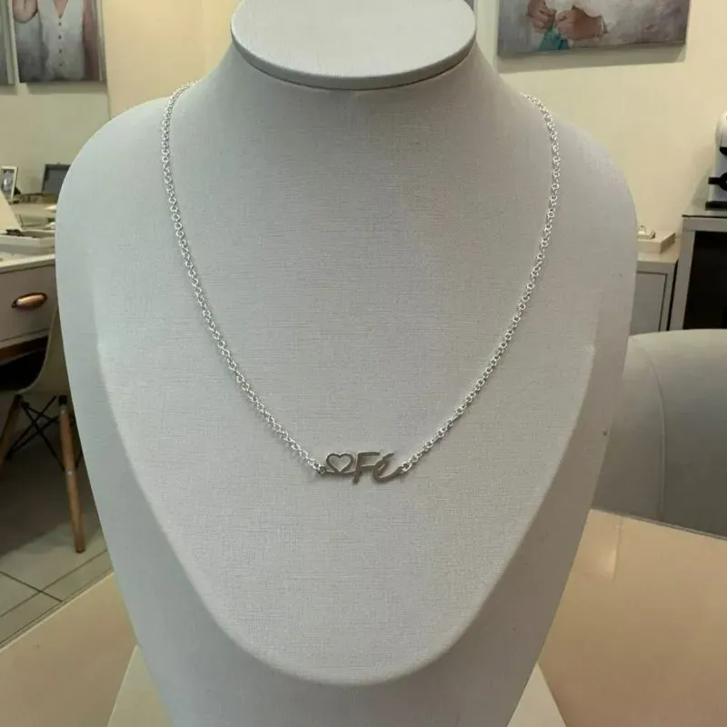 CHOKER PRATA ELOS FÉ E CORAÇÃO