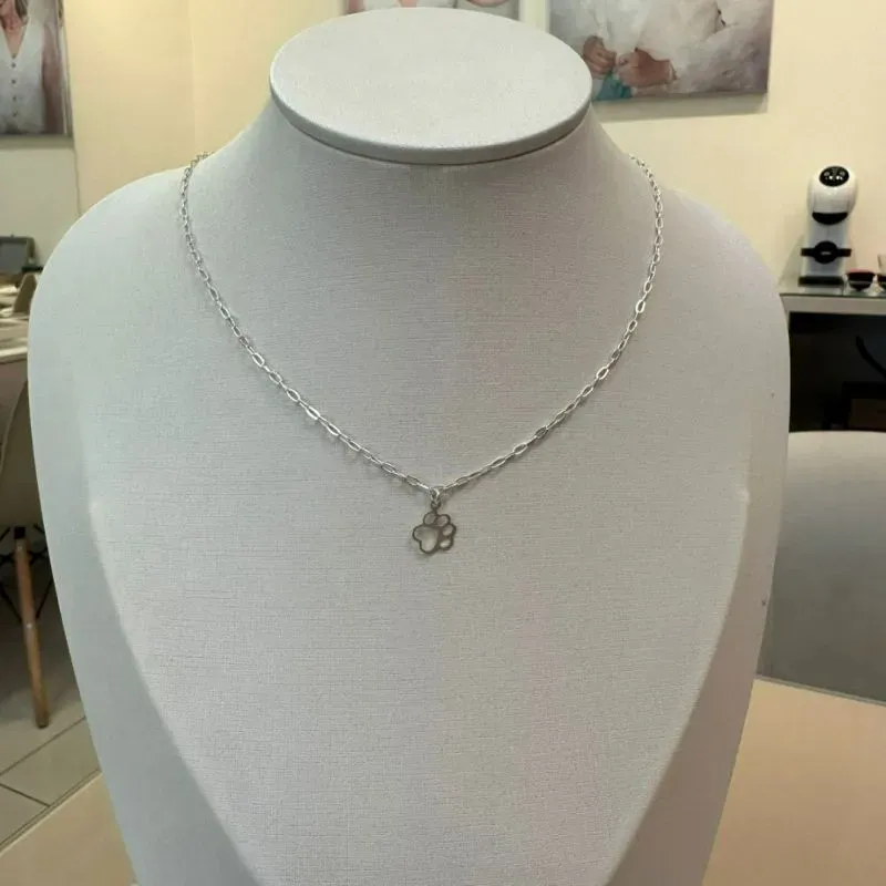 COLAR ELOS PRATA COM PINGENTE PATINHA