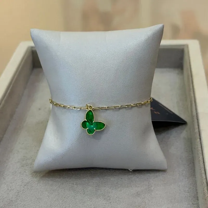 PULSEIRA CARTIER COM PINGENTE BORBOLETA VERDE