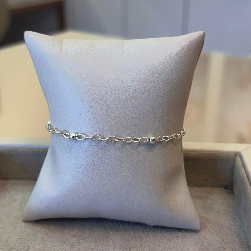 PULSEIRA PRATA ELOS E BOLINHAS/ESFERAS