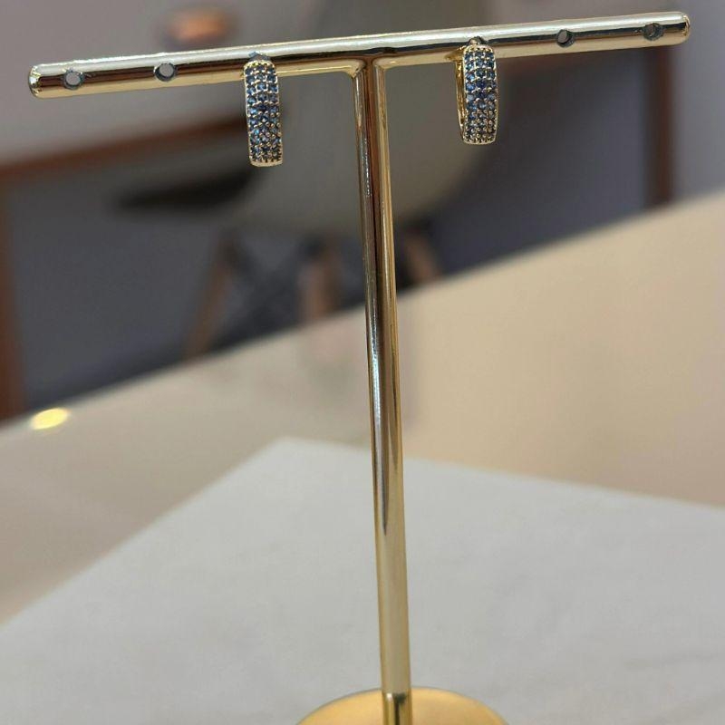 ARGOLA CRAVEJADA AZUL M
