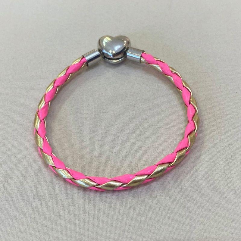 PULSEIRA CORINO PINK/DOURADO 16CM