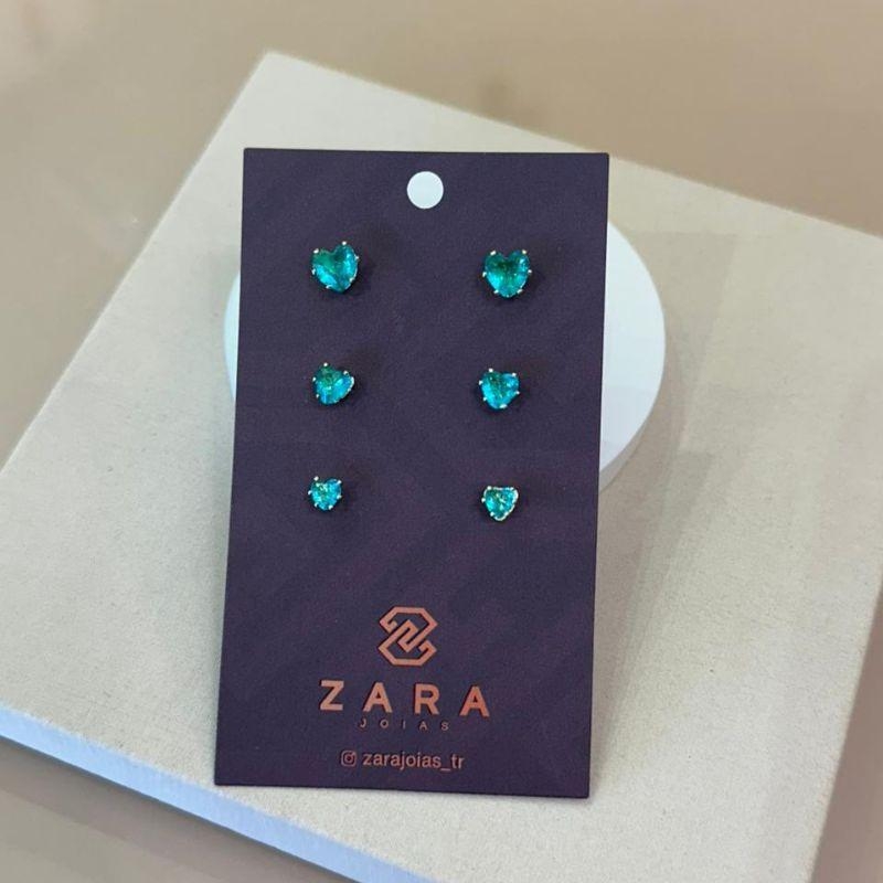 TRIO CORAÇÃO VERDE TIFFANY