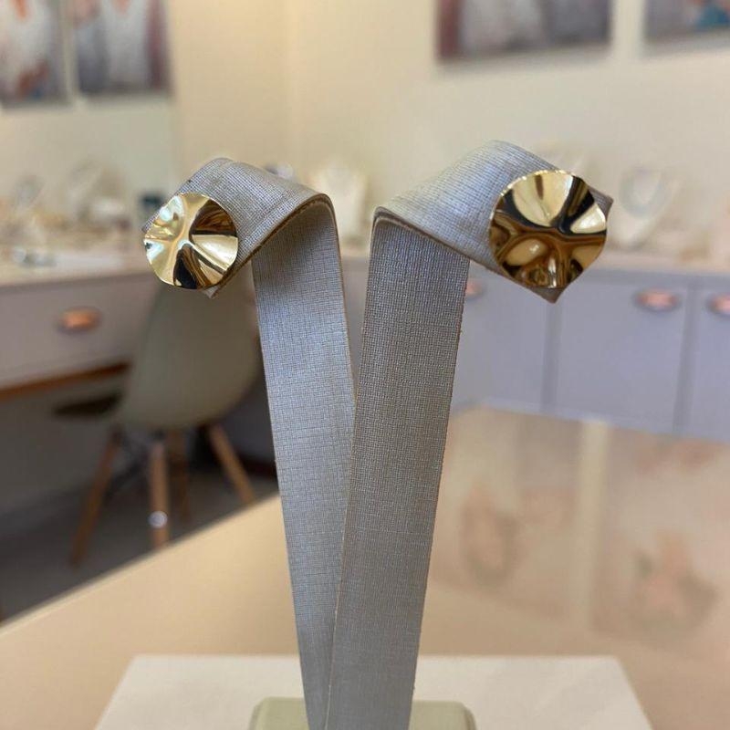 BRINCO BOTÃO MARTELADO MINI