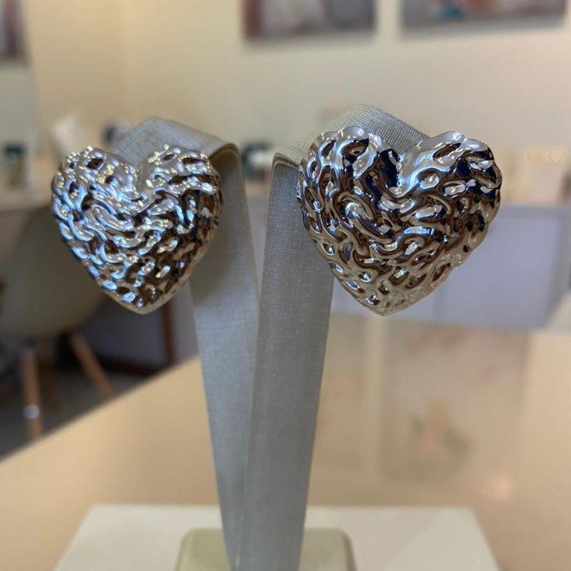 BRINCO CORAÇÃO ORGNÂNICO ONDAS BANHO DIAMANTE