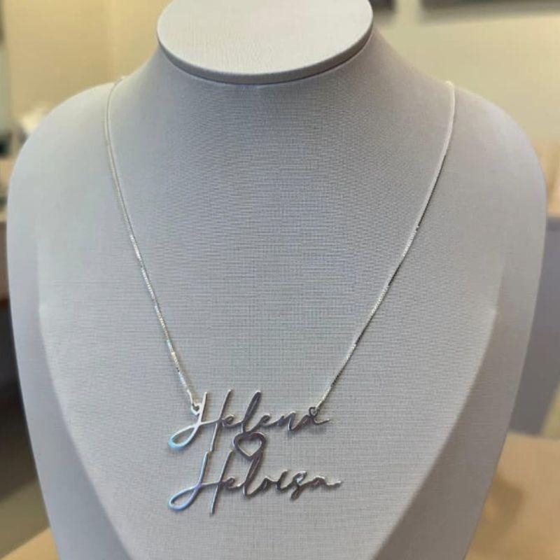 CORRENTE VENEZIANA PRATA 2 NOMES HELOISA E HELENA