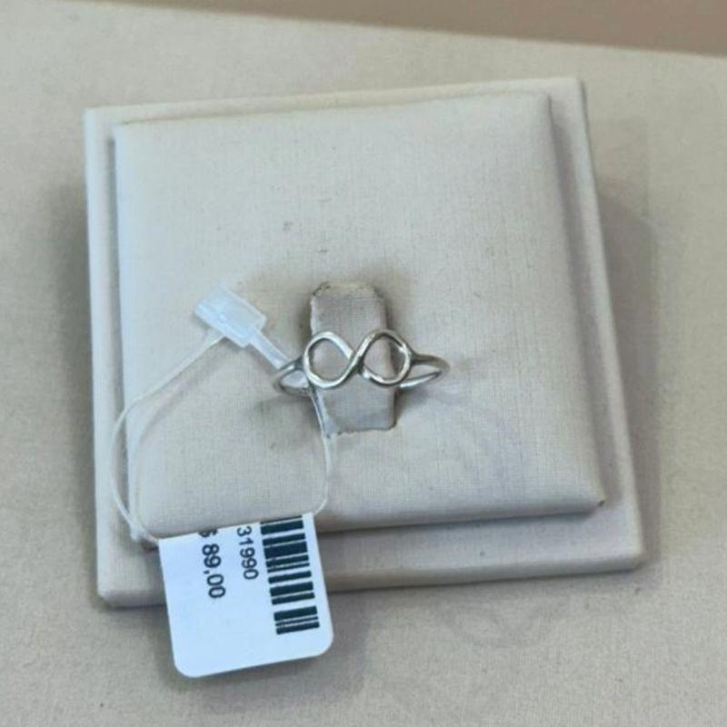 ANEL PRATA INFINITO TAMANHO 16