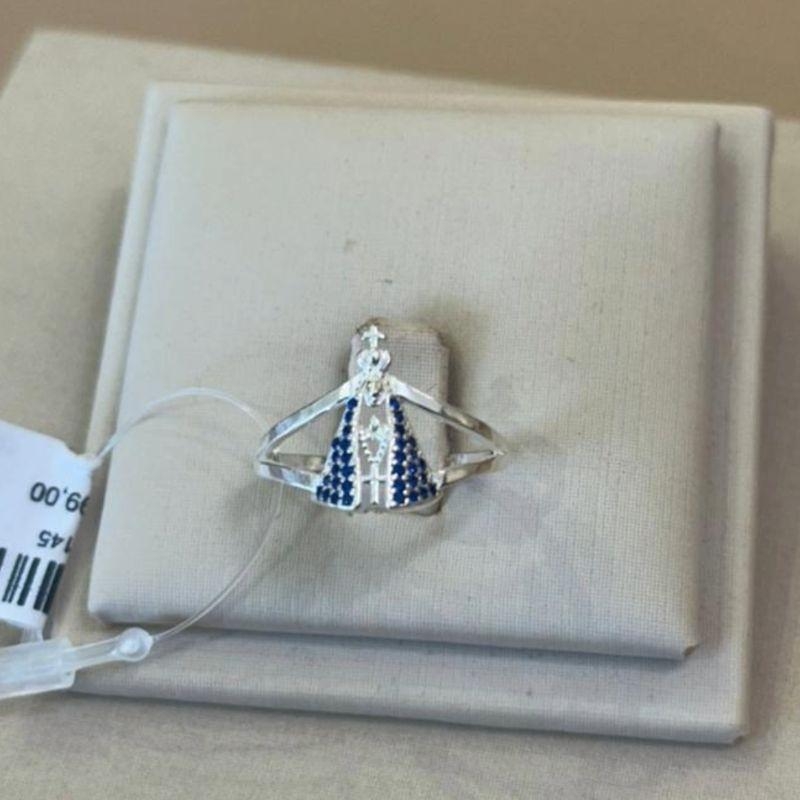 ANEL PRATA NOSSA SENHORA APARECIDA TAMANHO 21