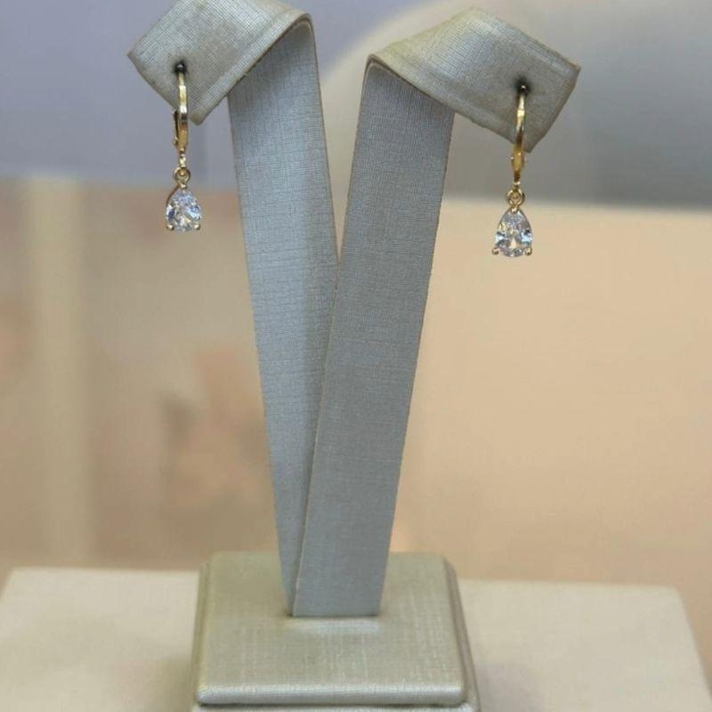 ARGOLA GOTA ZIRCÔNIA CRISTAL