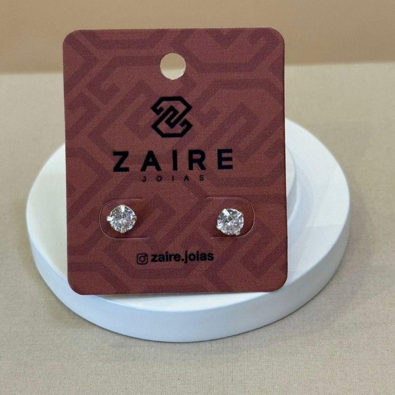 BRINCO PRATA PONTO DE LUZ 5MM